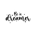 Vinyl Wall Art Decal - Be A Dreamer - 11. Modern Cute Inspiring Positive Quote Little Star Shape Design For Bedroom Kids Room Playroom Nursery Daycare Baby Room Classroom Lovely Decor 1