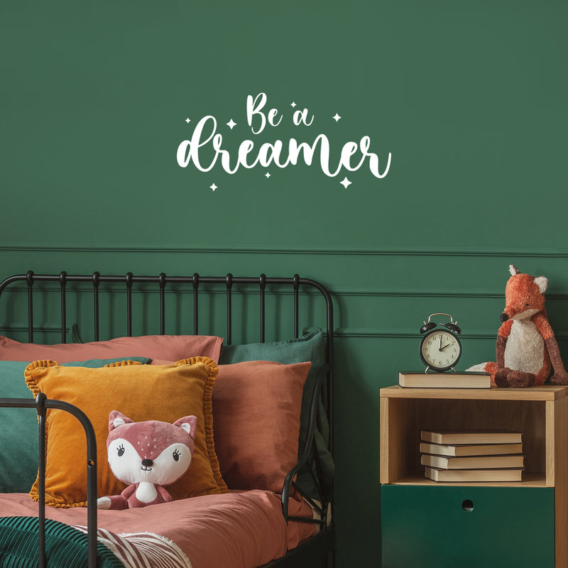 Vinyl Wall Art Decal - Be A Dreamer - 11. Modern Cute Inspiring Positive Quote Little Star Shape Design For Bedroom Kids Room Playroom Nursery Daycare Baby Room Classroom Lovely Decor 5