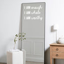 Vinyl Wall Art Decal - I Am Enough I Am Whole I Am Worthy - 16.5" x 20" - Modern Inspirational Positive Self-Esteem Quote Sticker For Home Office Bedroom Closet Living Room Coffee Shop Decor 3