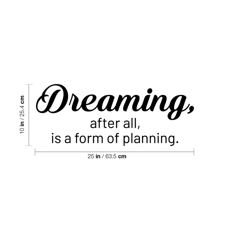 Vinyl Wall Art Decal - Dreaming; After All; Is A Form Of Planning - 10" x 25" - Trendy Cute Inspiring Good Vibes Quote Sticker For Bedroom Closet Living Room School Coffee Shop Lovely Decor 4
