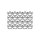 Set Of 20 Vinyl Wall Art Decal - Crowns Pattern - From 3.Each - Cute Adhesive Sticker Princess Design For Girls Bedroom Kids Room Playroom Home School Nursery Decor 1