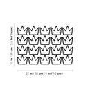 Set Of 20 Vinyl Wall Art Decal - Crowns Pattern - From 3.5" x 4" Each - Cute Adhesive Sticker Plants Design For Girls Bedroom Kids Room Playroom Home School Classroom Nursery Decor 4