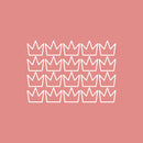 Set Of 20 Vinyl Wall Art Decal - Crowns Pattern - From 3.5" x 4" Each - Cute Adhesive Sticker Plants Design For Girls Bedroom Kids Room Playroom Home School Classroom Nursery Decor 1