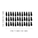 Set Of 37 Vinyl Wall Art Decal - Triple Lines Pattern - From 5" x 1.5" Each - Cute Adhesive Sticker Minimalist Design For Home Bedroom Living Room Work Office Classroom Decor 4