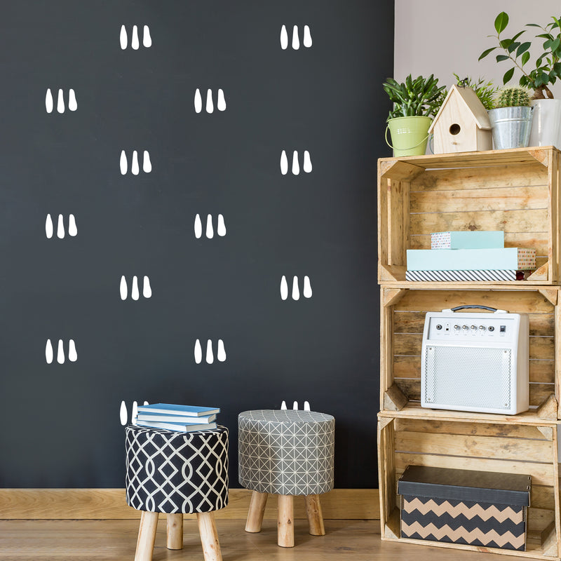 Set Of 37 Vinyl Wall Art Decal - Triple Lines Pattern - From 5" x 1.5" Each - Cute Adhesive Sticker Minimalist Design For Home Bedroom Living Room Work Office Classroom Decor 3