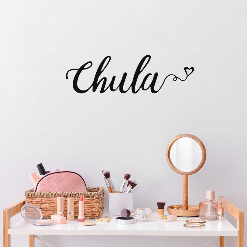 Vinyl Wall Art Decal - Chula - 7.5" x 25" - Trendy Cute Inspiring Fun Positive Spanish Feminine Quote Sticker For Bedroom Office Boutique Beauty Salon Coffee Shop Mexican Phrase Decor 3