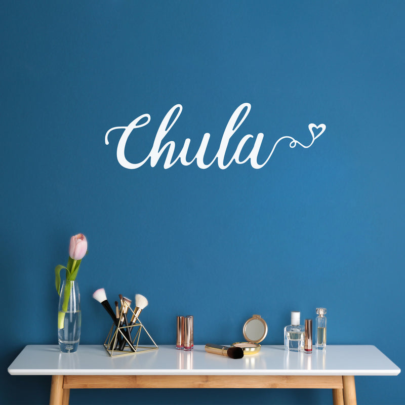 Vinyl Wall Art Decal - Chula - 7.5" x 25" - Trendy Cute Inspiring Fun Positive Spanish Feminine Quote Sticker For Bedroom Office Boutique Beauty Salon Coffee Shop Mexican Phrase Decor 2