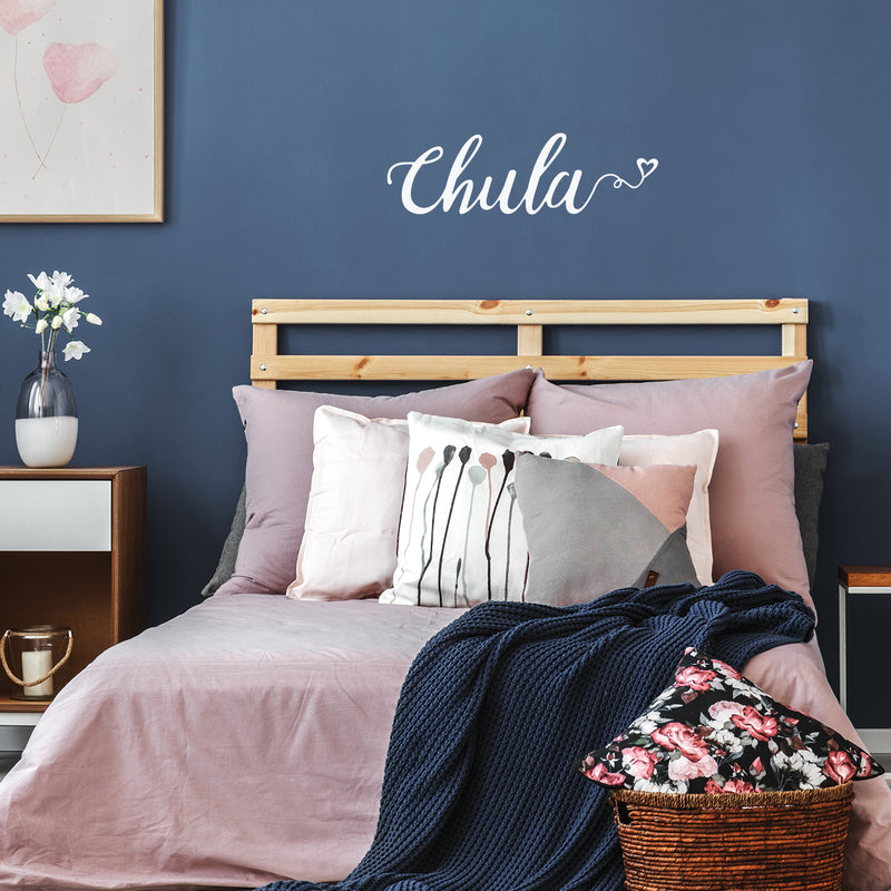 Vinyl Wall Art Decal - Chula - 7.5" x 25" - Trendy Cute Inspiring Fun Positive Spanish Feminine Quote Sticker For Bedroom Office Boutique Beauty Salon Coffee Shop Mexican Phrase Decor 3