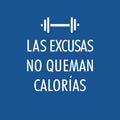Vinyl Wall Art Decal - Las Excusas No Queman Calorias / Excuses Don't Burn Calories - 19" x 17" - Trendy Motivating Positive Lifestyle Spanish Quote Sticker For Bedroom Office Gym Fitness Decor 1