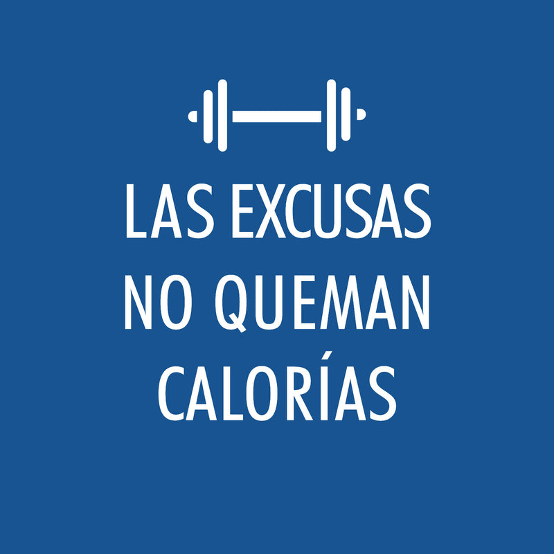 Vinyl Wall Art Decal - Las Excusas No Queman Calorias / Excuses Don't Burn Calories - 19" x 17" - Trendy Motivating Positive Lifestyle Spanish Quote Sticker For Bedroom Office Gym Fitness Decor 1