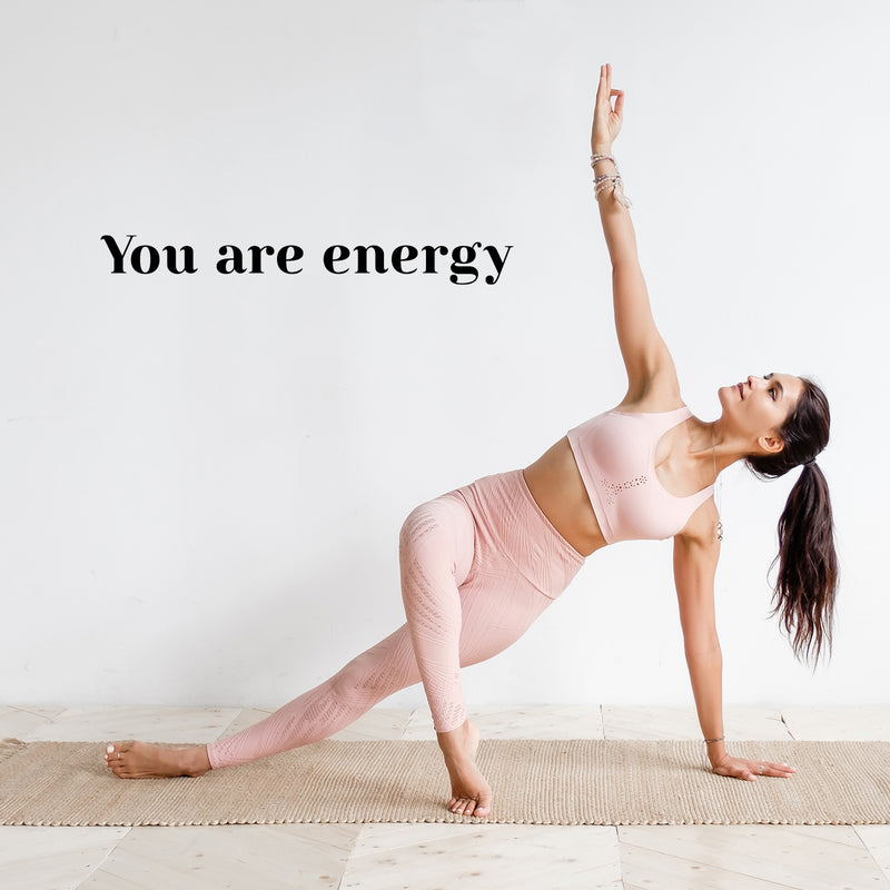 Vinyl Wall Art Decal - You Are Energy - 3.5" x 30" - Modern Inspirational Positive Quote Sticker Cute Design For Home Teen Bedroom Kids Room Home Office Store Decor 2