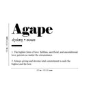 Vinyl Wall Art Decal - Agape Definition - Love Modern Inspirational Positive Quote Sticker For Family Home Bedroom Work Office Living Room Decor 4