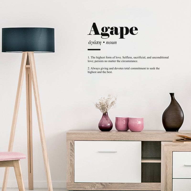 Vinyl Wall Art Decal - Agape Definition  - 16" x 25" - Love Modern Inspirational Positive Quote Sticker For Family Home Bedroom Work Office Living Room Decor 3