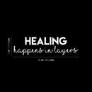 Vinyl Wall Art Decal - Healing Happens In Layers - 7" x 25" - Modern Inspirational Optimism Quote Sticker for Home Bedroom Living Room Makeup Mirror Therapist Office Decor 4