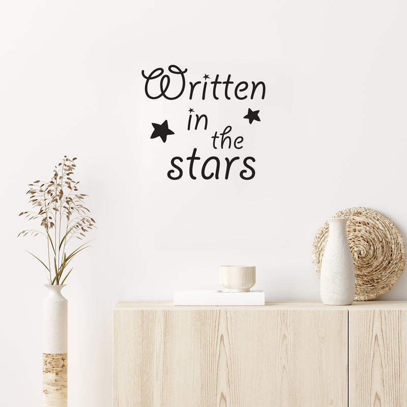 Vinyl Wall Art Decal - Written In The Stars - 17" x 18" - Trendy Cute Inspirational Quote Sticker For Home Bedroom Kids Room Living Room Playroom Classroom Office Decor 3