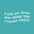 Vinyl Wall Art Decal - I Will Not Stress Over Things That I Cannot Control - 10" x 23" - Modern Inspirational Positive Self Love Quote Sticker For Home School Office Bedroom Closet Living Room Decor 1