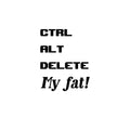 Vinyl Wall Art Decal - Ctrl Alt Delete My Fat - Trendy Fun Positive Healthy Lifestyle Quote Sticker For Home Gym Yoga Crossfit Wellness Center Fitness Decor 1