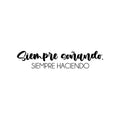 Vinyl Wall Art Decal - Siempre Soñando. Siempre Haciendo / Always Dreaming. Always Doing - Inspiring Positive Spanish Quote Sticker For Bedroom Living Room Playroom Decor 1