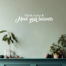 Vinyl Wall Art Decal - Drink Water & Mind Your Business - Modern Fun Positive Quote Sticker For Home Bedroom Living Room Office Storefront School Decor 5