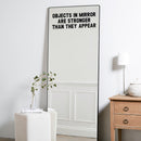 Vinyl Wall Art Decal - Objects In Mirror Are Stronger Than They Appear - 7" x 20" - Trendy Lovely Inspirational Quote Sticker For Home Bedroom Closet Living Room Bathroom Decor 3