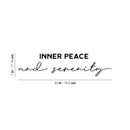 Vinyl Wall Art Decal - Inner Peace And Serenity - 7" x 30" - Trendy Inspirational Positive Quote Sticker For Home Office Bedroom Closet Kids Room Living Room Coffee Shop Decor 4