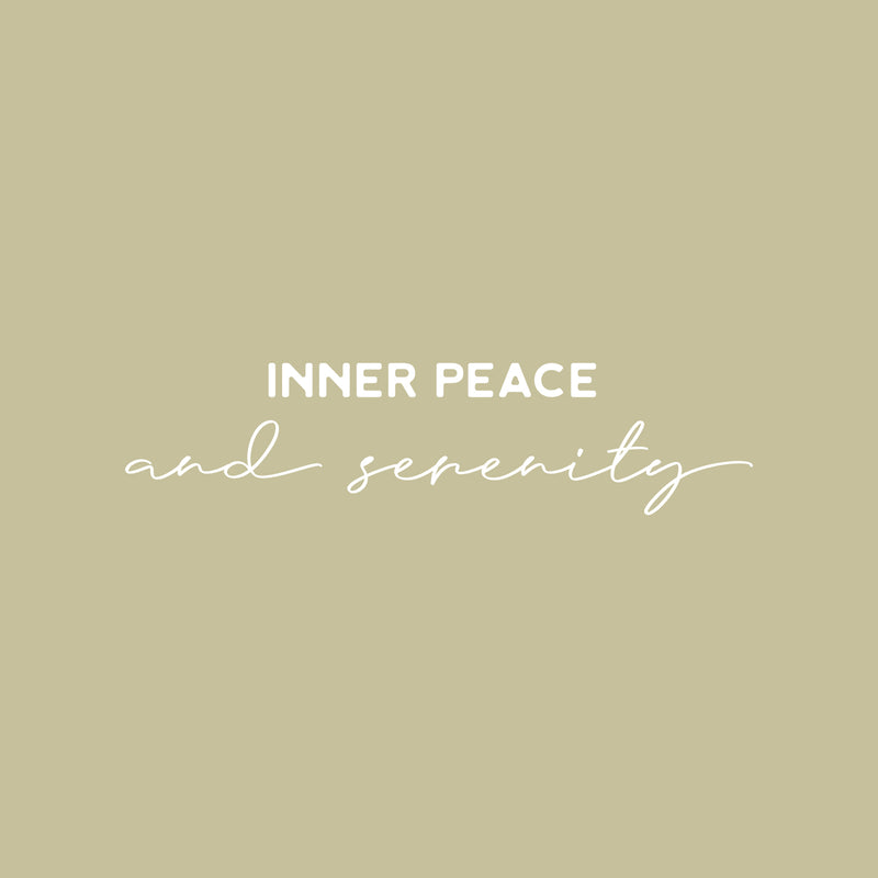 Vinyl Wall Art Decal - Inner Peace And Serenity - 7" x 30" - Trendy Inspirational Positive Quote Sticker For Home Office Bedroom Closet Kids Room Living Room Coffee Shop Decor 4