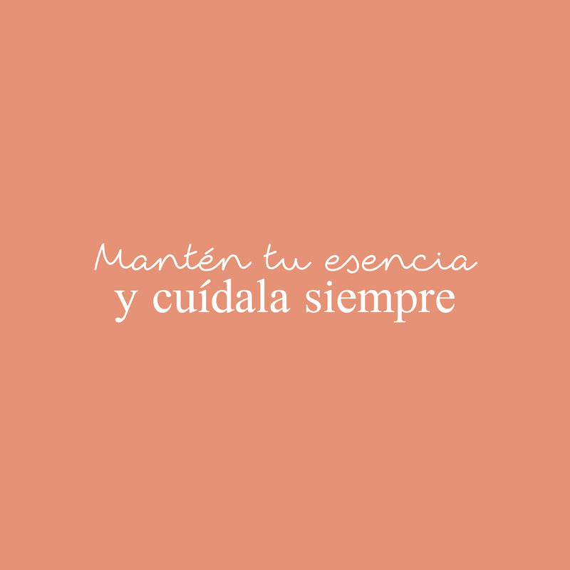 Vinyl Wall Art Decal - Mantén Tu Esencia Y Cuídala Siempre / Keep Your Essence And Take Care Of It Always - 5" x 25" - Motivational Spanish Quote Sticker For Bedroom School Office Decor 1