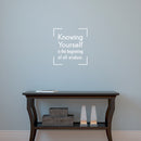 Vinyl Wall Art Decal - Knowing Yourself Is The Beginning Of All Wisdom - 15" x 14" - Trendy Inspiring Self Esteem Quote Sticker For Bedroom Closet Living Room School Decor 3