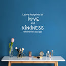 Vinyl Wall Art Decal - Leave Footprints Of L?ve And Kindness Wherever You Go - 17" x 18" - Modern Cute Quote Sticker For Bedroom Kids Room Playroom Nursery School Decor 3