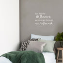 Vinyl Wall Art Decal - Just Like The Flowers; We Must Go Through Rain To Flourish - 17" x 25" - Modern Inspirational Positive Quote Sticker For Home Bedroom Living Room Work Office Decor 2