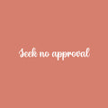 Vinyl Wall Art Decal - Seek No Approval - 5.5" x 30" - Trendy Positive Inspiring Good Vibes Quote Sticker For Home Bedroom Closet Living Room School Boutique Coffee Shop Decor 1