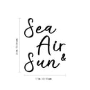 Vinyl Wall Art Decal - Sea; Air & Sun - Trendy Inspirational Positive Summer Quote Sticker For Home Office Bedroom Kids Room Living Room Store Decor 4