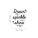 Vinyl Wall Art Decal - Dream Big Sparkle More Shine Bright - 11.5" x 22" - Modern Inspirational Positive Quote Sticker Cute Design For Home Teen Bedroom Kids Room Home Office Store Decor 4
