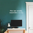 Vinyl Wall Art Decal - Haz Que Suceda; Sorprende A Todos / Make It Happen; Surprise Everyone - 6" x 25" - Trendy Inspiring Spanish Quote Sticker For Bedroom Closet Office Gym Decor 2