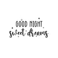 Vinyl Wall Art Decal - Good Night Sweet Dreams - Trendy Cute Inspiring Quote Sticker For Home Bedroom Living Room Kids Room Playroom Daycare Nursery Decor 1