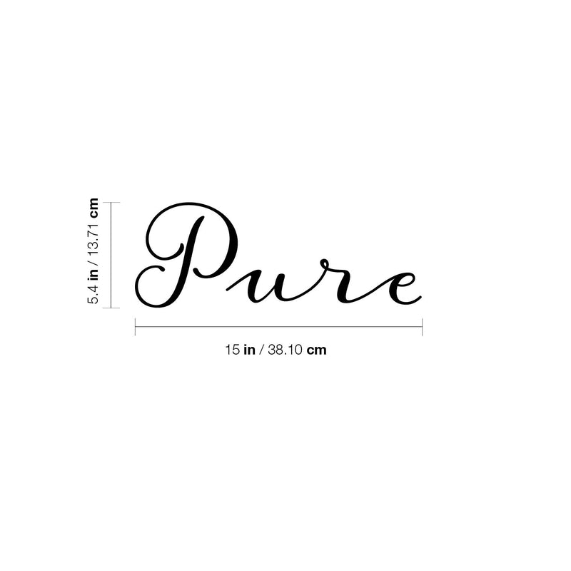 Vinyl Wall Art Decal - Pure - 5. Modern Inspirational Positive Self Love Quote Sticker For Home School Office Bedroom Closet Living Room Decor 4