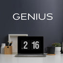 Vinyl Wall Art Decal - Genius - 4" x 25" - Trendy Motivational Positive Hard Work Quote Sticker For Home Bedroom Living Room Playroom  School Classroom Office Store Coffee Shop Decor 3