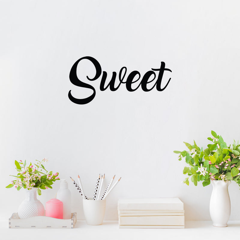 Vinyl Wall Art Decal - Sweet - 7.2" x 15" - Modern Inspirational Cute Word Quote Sticker For Kids Room Living Room Home School Classroom Bedroom Mirror Decor 3