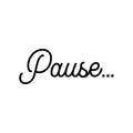 Vinyl Wall Art Decal - Pause - 7.5" x 20" - Modern Inspirational Positive Self Love Word Quote Sticker For Home School Work Office Bedroom Closet Living Room Decor 1