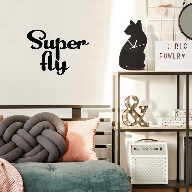 Vinyl Wall Art Decal - Super Fly - 16" x 22" - Cute Trendy Fun Inspiring Optimistic Quote Sticker For Home Bedroom Kids Room Playroom School Office Coffee Shop Decor 3