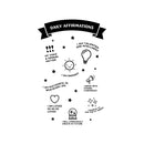 Vinyl Wall Art Decal - Daily Affirmations - 26" x 17" - Trendy Lovely Inspiring Fun Quote Sticker For Bedroom Living Room Kids Room Playroom Daycare Nursery School Decor 1
