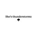 Vinyl Wall Art Decal - She's Thunderstorms - Trendy Inspirational Quote Sticker For Girls Home Office Living Room Kids Room Bedroom Makeup Mirror Decor 1