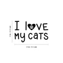 Vinyl Wall Art Decal - I Love My Cats - Cat Paw Shape Trendy Inspirational Cute Funny Quote Sticker For Pet Lovers Family Home Bedroom Living Room Decor 4