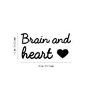 Vinyl Wall Art Decal - Brain And Heart ? - 13" x 25" - Trendy Motivational Cute Love Quote Sticker For Couples Home School Classroom Office Bedroom Kids Room Decor 4