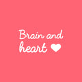 Vinyl Wall Art Decal - Brain And Heart ? - 13" x 25" - Trendy Motivational Cute Love Quote Sticker For Couples Home School Classroom Office Bedroom Kids Room Decor 1