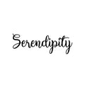 Vinyl Wall Art Decal - Serendipity - 8. Modern Optimistic Inspirational Minimalist Quote Sticker For Home Bedroom Living Room School Office Coffee Shop Decor 1