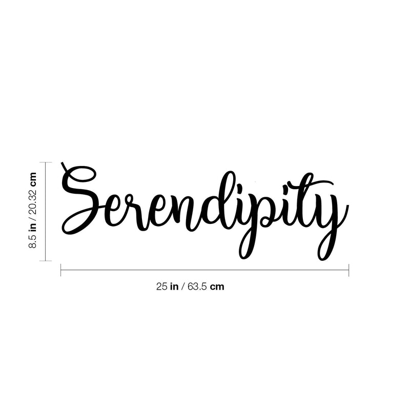 Vinyl Wall Art Decal - Serendipity - 8.5" x 25" - Modern Optimistic Inspirational Minimalist Quote Sticker For Home Bedroom Living Room School Office Coffee Shop Decor 4