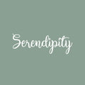 Vinyl Wall Art Decal - Serendipity - 8.5" x 25" - Modern Optimistic Inspirational Minimalist Quote Sticker For Home Bedroom Living Room School Office Coffee Shop Decor 1