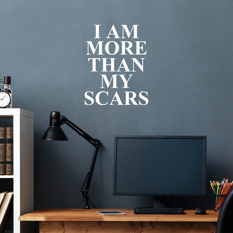 Vinyl Wall Art Decal - I Am More Than My Scars - - Modern Inspiring Positive Self Esteem Quote Sticker For Bedroom Closet Living Room Office Coffee Shop Decor 5