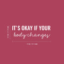 Vinyl Wall Art Decal - It's Okay If Your Body Changes - 8.5" x 25" - Modern Lovely Inspiring Self Esteem Quote Sticker For Bedroom Closet Bathroom School Daycare Decor 4